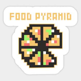 Food Pyramid. Pizza pixel art Sticker